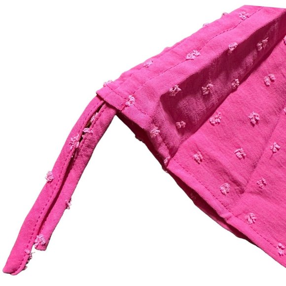 Ruched Asymmetrical Mini Shirt Dress Large Magenta Scoop Neck Sleeveless Stretch - Picture 13 of 16